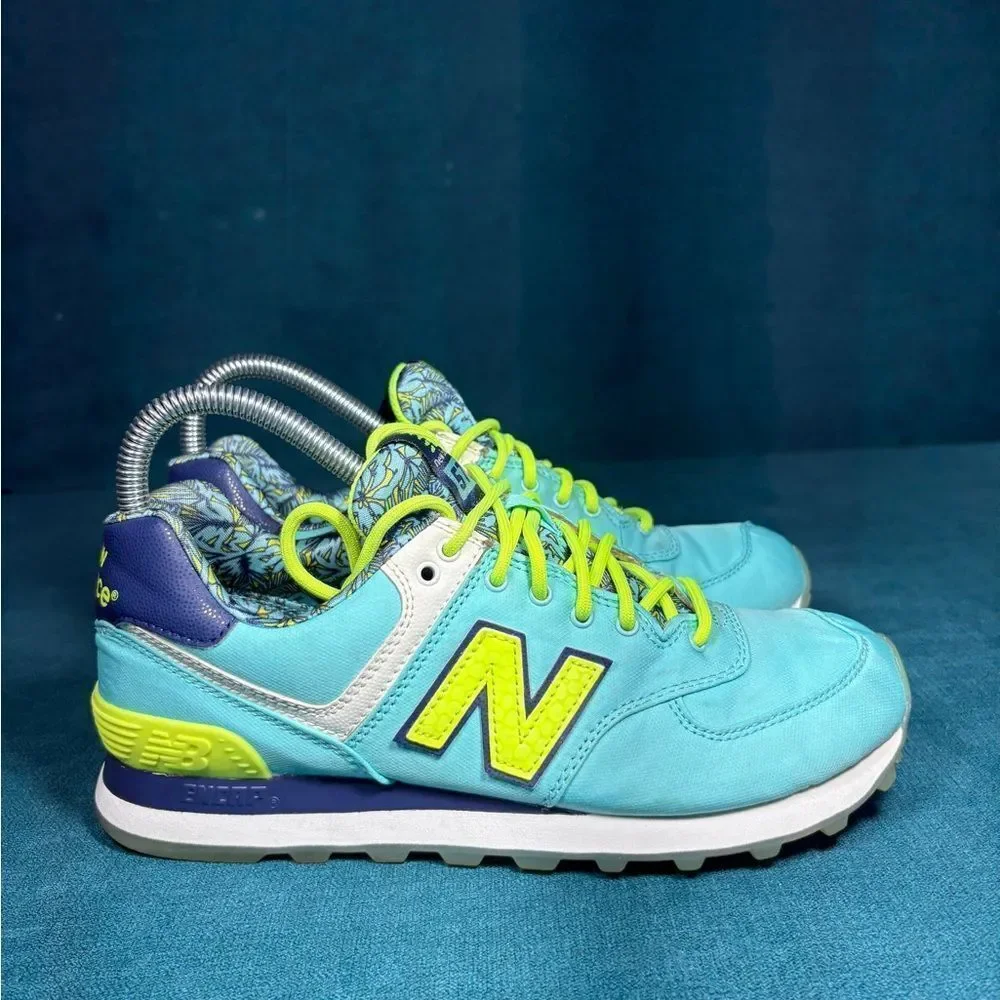 New Balance Womens Shoes Size 7 Luau Pack Tropical Aqua Neon Lifestyle Sneakers